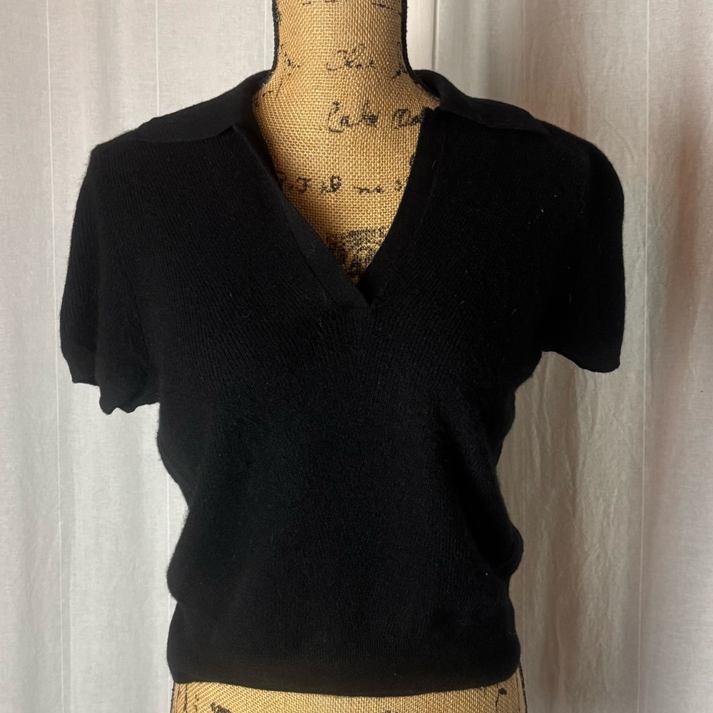 J. Crew Black V-Neck Sweater